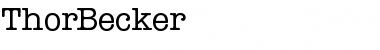 ThorBecker Regular Font