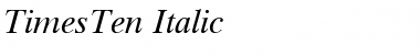 TimesTen RomanItalic Font