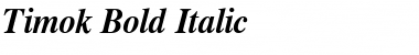 Timok Bold Italic Font