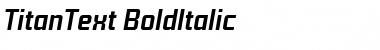 TitanText Bold Italic