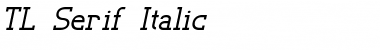 TL Serif Italic