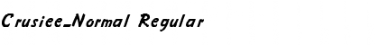 Crusiee-Normal Font