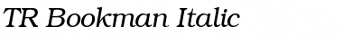 TR Bookman Italic Font