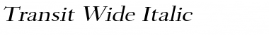 Transit Wide Italic Font