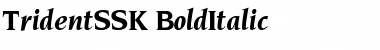 TridentSSK BoldItalic Font