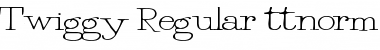 Twiggy Regular Font