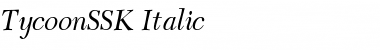 TycoonSSK Italic Font