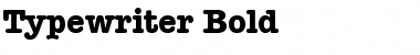 Typewriter Bold Font