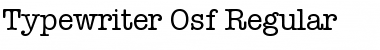 Typewriter-Osf Regular