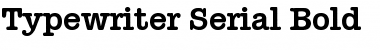Typewriter-Serial Font