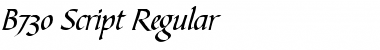 B730-Script Regular Font