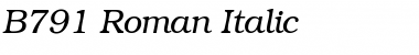 B791-Roman Italic Font