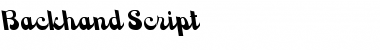 Backhand Script Font