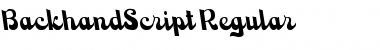 BackhandScript-Regular Regular Font