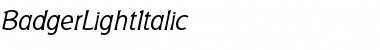 BadgerLightItalic Font