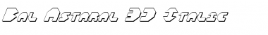 Bal-Astaral 3D Italic Font