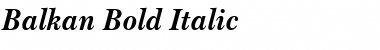 Balkan Bold Italic Font