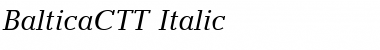 BalticaCTT Italic Font