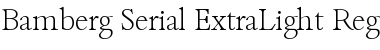 Download Bamberg-Serial-ExtraLight Font