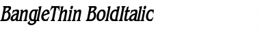 BangleThin BoldItalic Font
