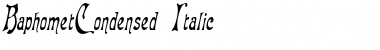 BaphometCondensed Italic Font