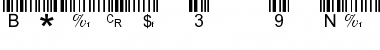 Barcode 3 of 9 Font