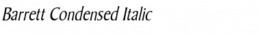 Barrett Condensed Italic Font