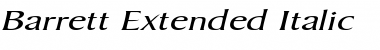 Barrett Extended Italic Font