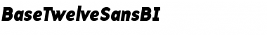 BaseTwelveSansBI Roman Font