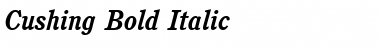 Cushing Bold Italic Font