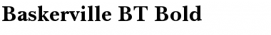 Baskerville BT Bold Font