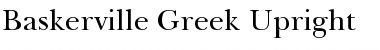 BaskervilleGreek Upright Regular Font