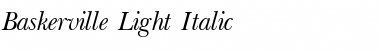 Baskerville Light Italic Font