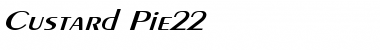 Custard Pie22 Italic Font