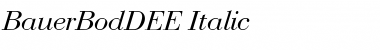 BauerBodDEE Italic Font
