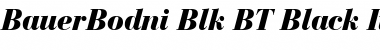 BauerBodni Blk BT Black Italic Font