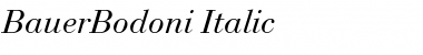 BauerBodoni RomanItalic Font