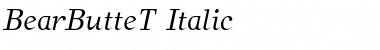 BearButteT Italic Font