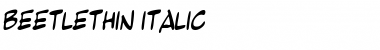 BeetleThin Italic Font