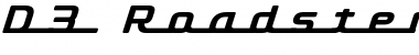 D3 Roadsterism Long Italic Font