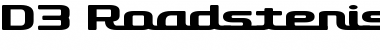 Download D3 Roadsterism Wide Font