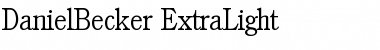 DanielBecker-ExtraLight Regular Font