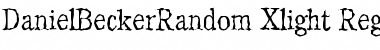 DanielBeckerRandom-Xlight Regular Font