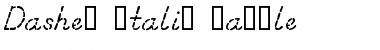 Dashed Italic Sample Regular Font