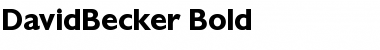 DavidBecker Bold Font