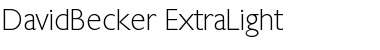 DavidBecker-ExtraLight Font