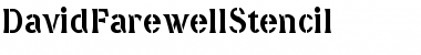 DavidFarewellStencil Regular Font