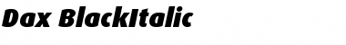 Dax-BlackItalic Regular Font