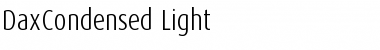 DaxCondensed-Light Regular Font