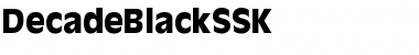 DecadeBlackSSK Font